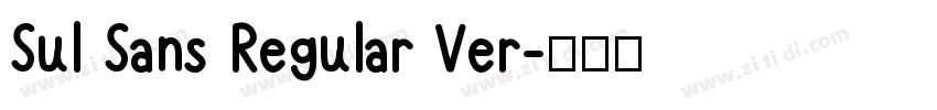 Sul Sans Regular Ver字体转换